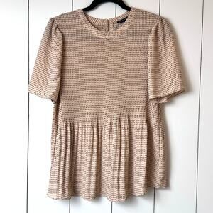 Adrianna Papell polka dot blouse size M